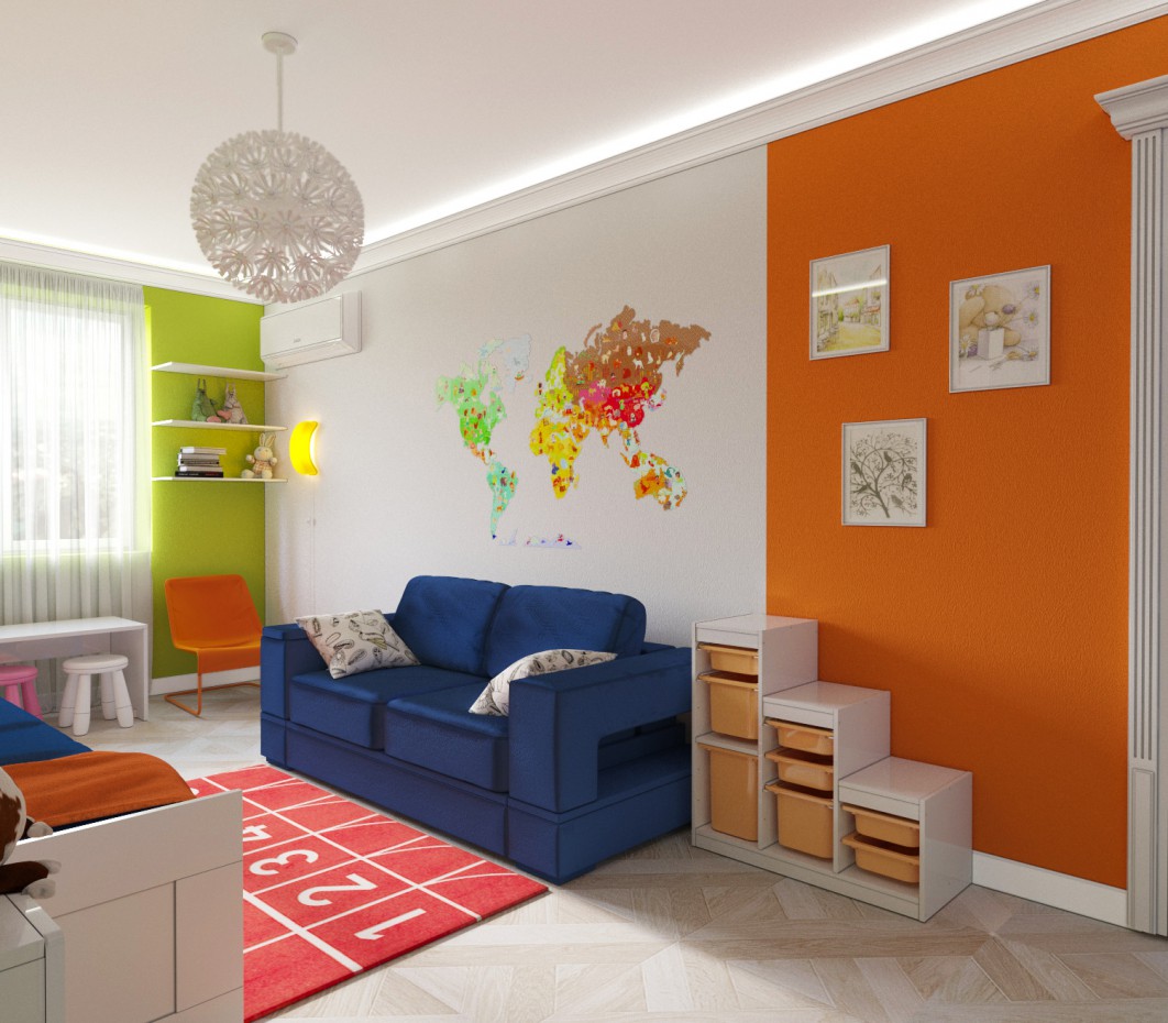 детская детская в 3d max corona render изображение