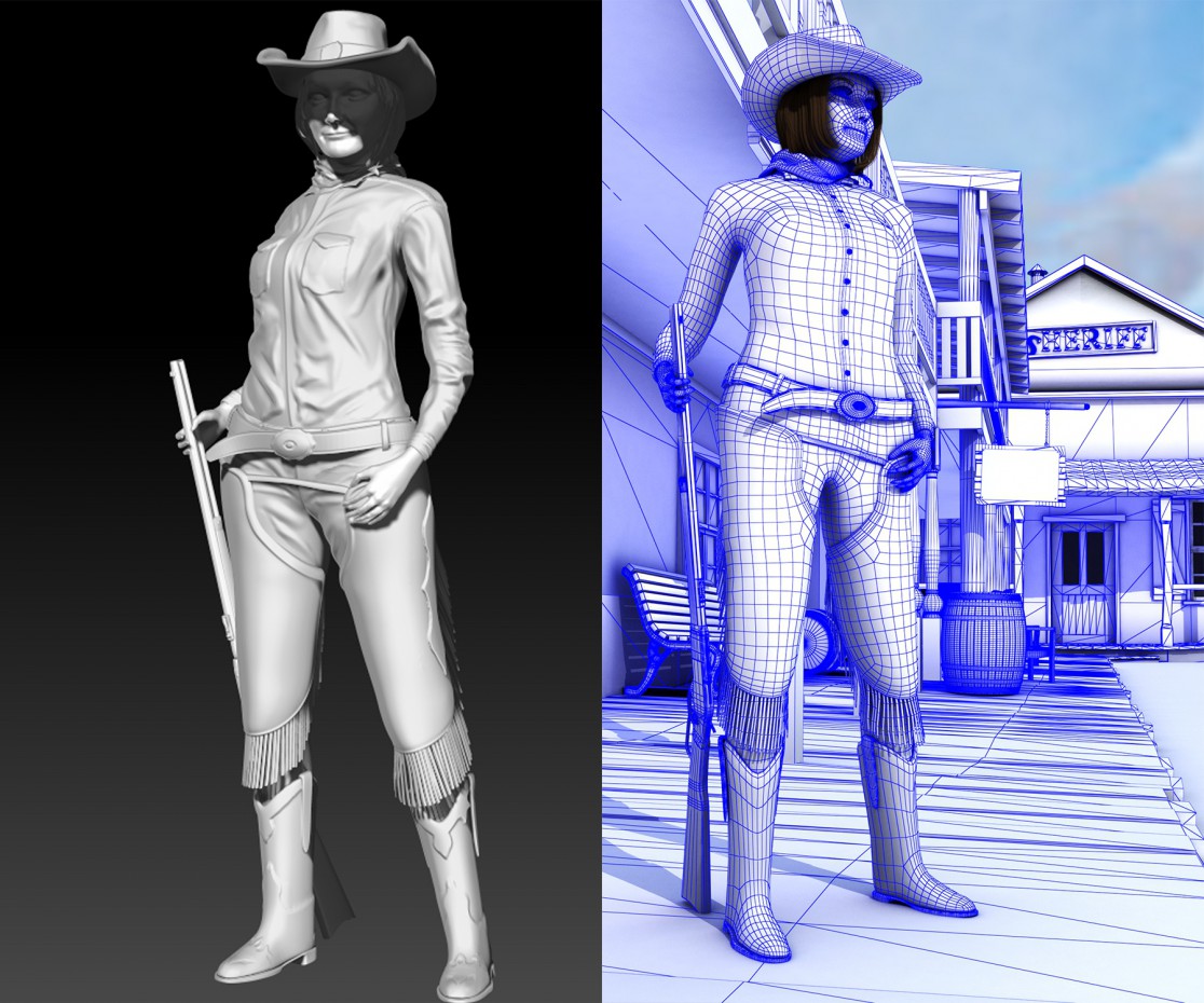 Cowgirl Cowgirl in Maya vray 2.0 image