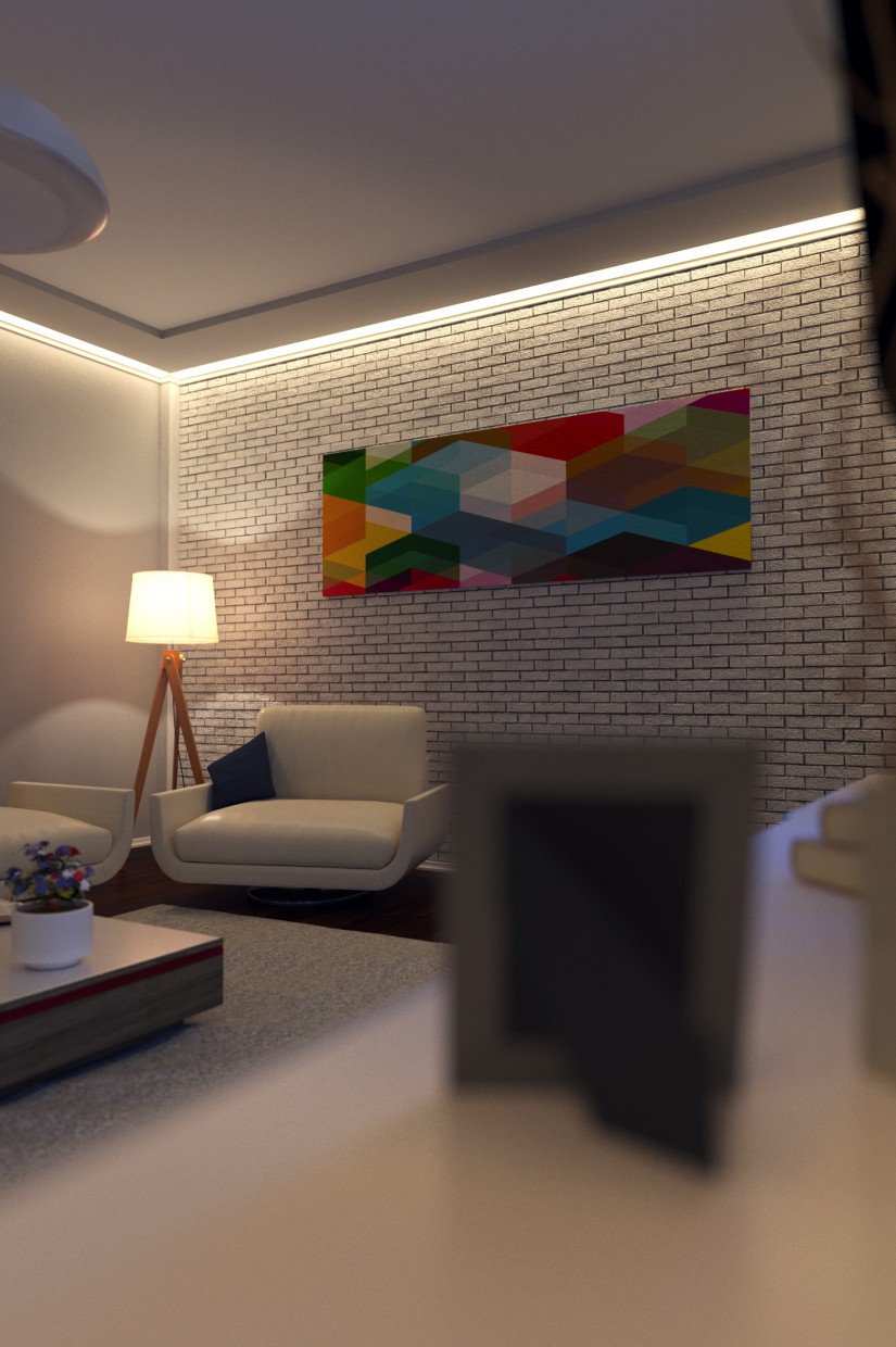Salón imagen de Salón en 3d max corona render