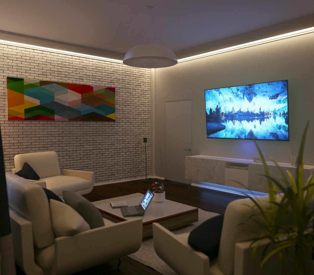 Salón imagen de Salón en 3d max corona render
