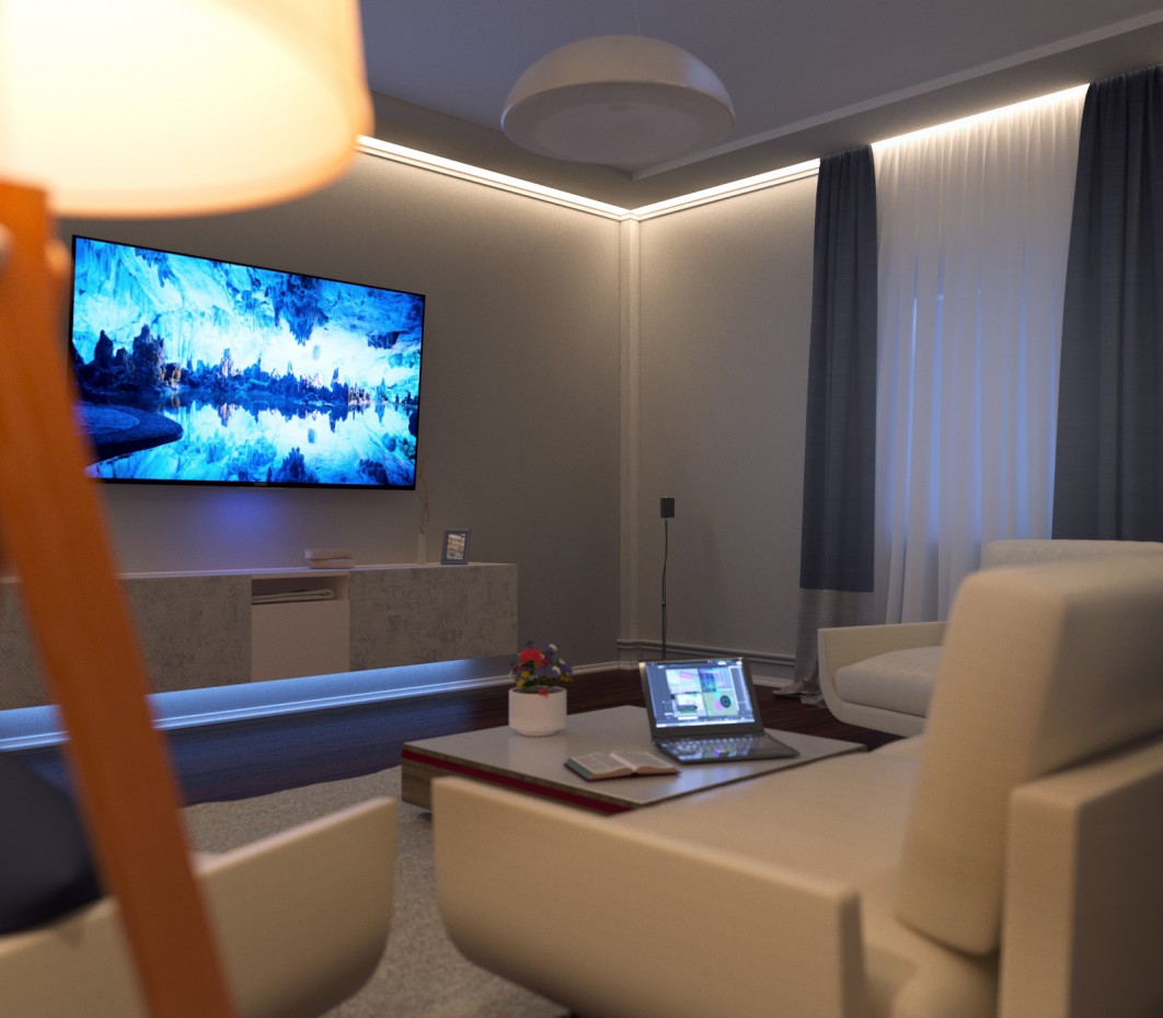 Salón imagen de Salón en 3d max corona render