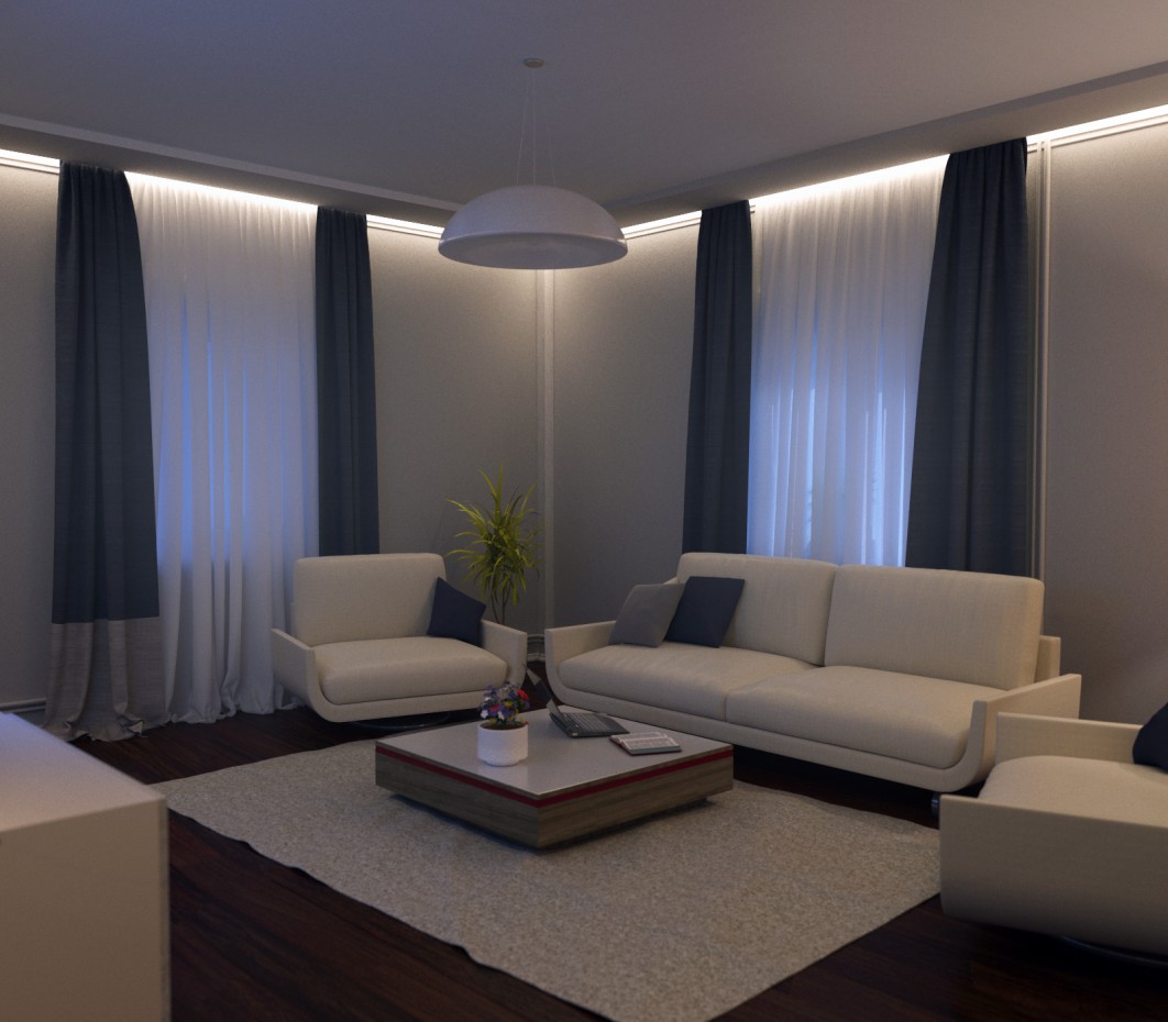 Salón imagen de Salón en 3d max corona render