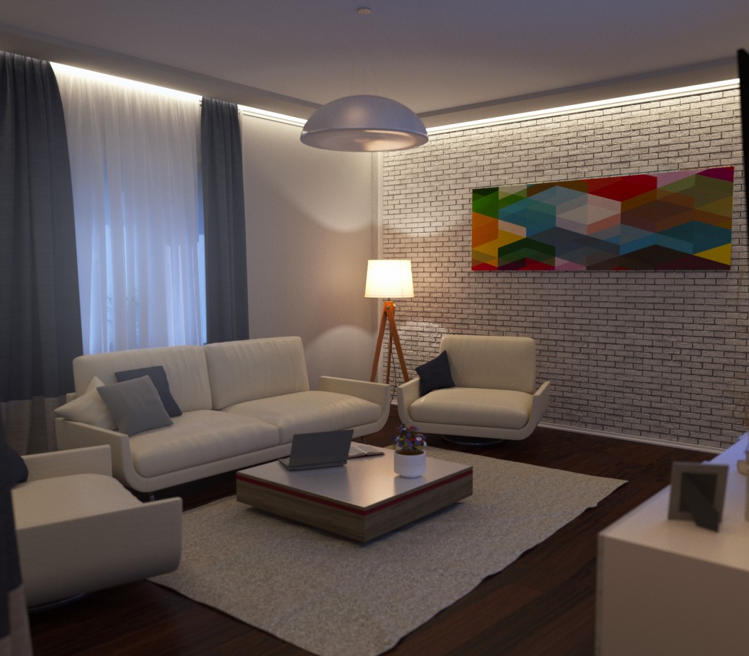 Salón imagen de Salón en 3d max corona render