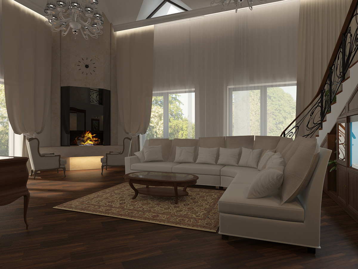 Living room in Maya vray 3.0 image