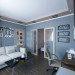 Salle de séjour dans un appartement dans ArchiCAD corona render image