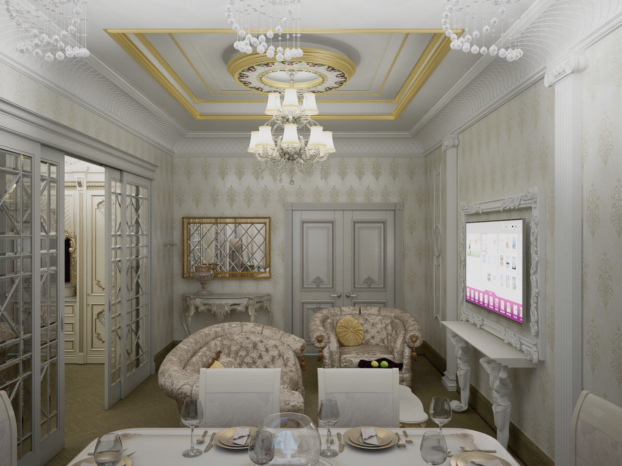 Salon dans 3d max vray image