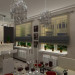 Kitchen and dining room for a young family in 3d max vray image