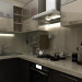 रसोई घर और भोजन कक्ष एक युवा परिवार के लिए 3d max vray में प्रस्तुत छवि