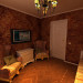 Chambre à coucher moderne de style victorien dans 3d max vray image