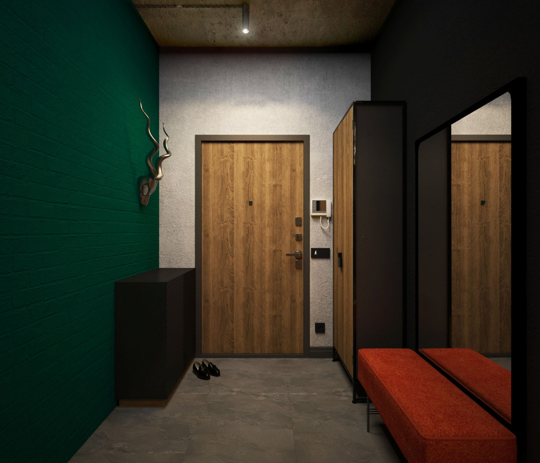 Apartamento Loft com elementos minimalistas, Chelyabinsk em 3d max vray 3.0 imagem
