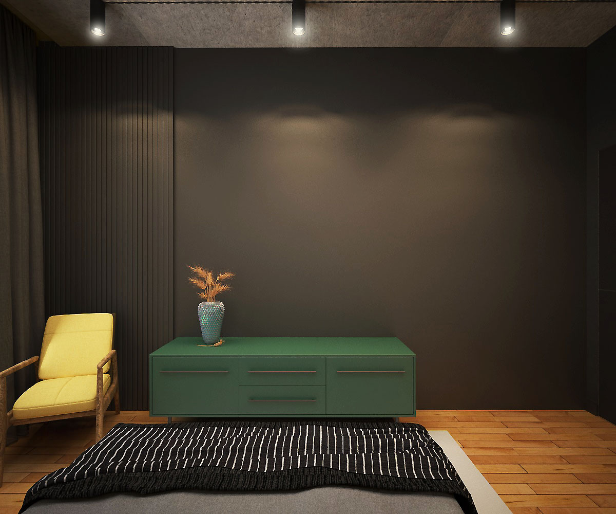 Loft apartment with elements of minimalism, Chelyabinsk in 3d max vray 3.0 image