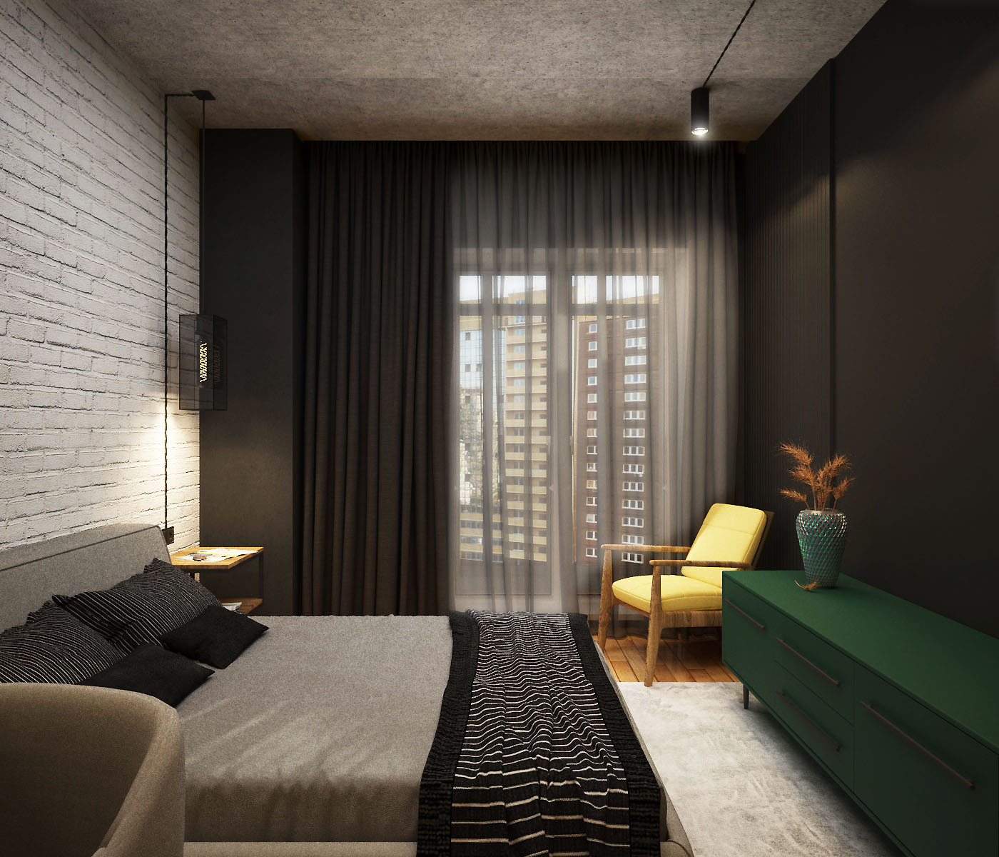 Квартира loft з елементами мінімалізму р Челябінськ в 3d max vray 3.0 зображення