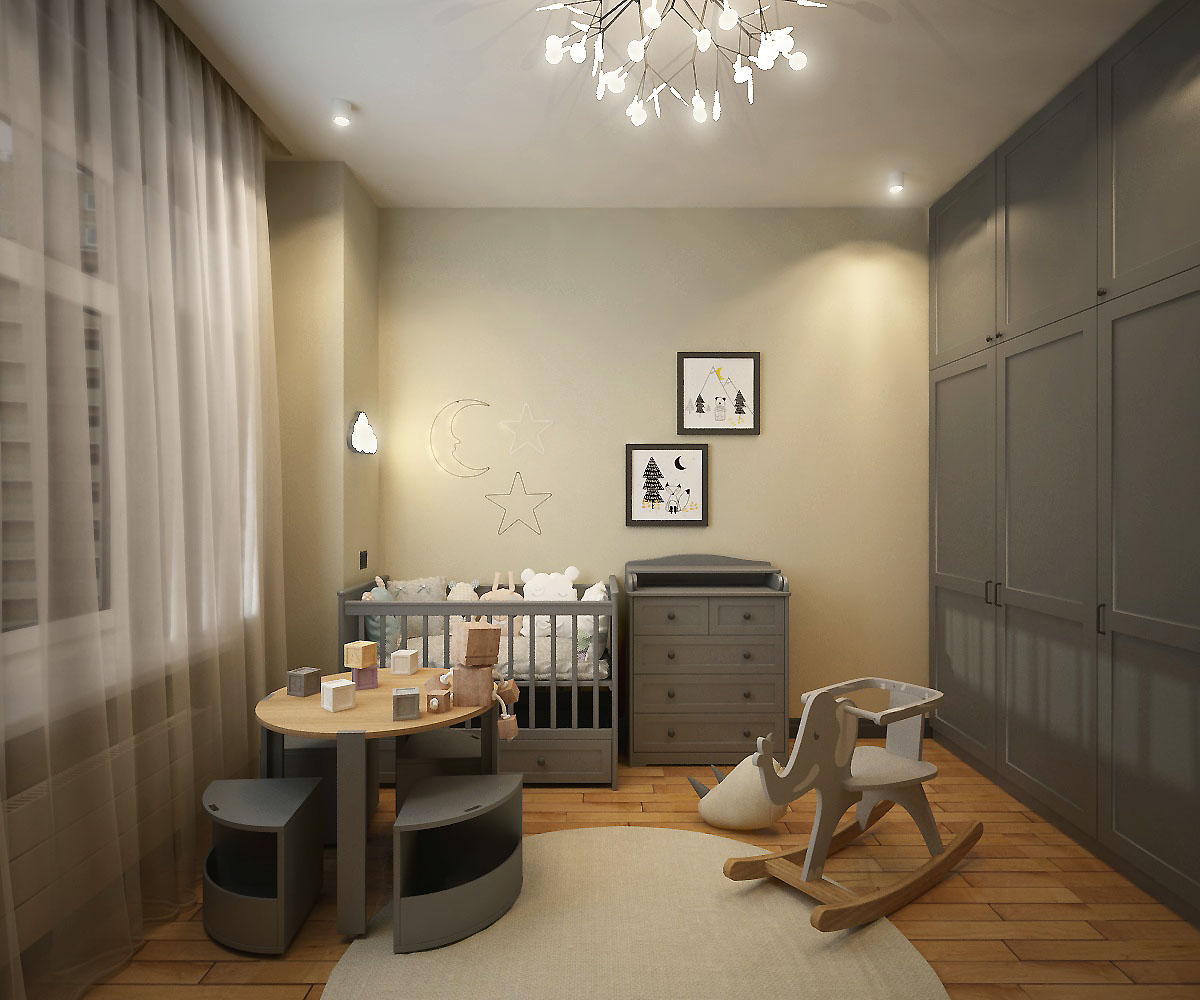Appartement loft avec des éléments de minimalisme, Tcheliabinsk dans 3d max vray 3.0 image