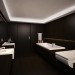 The bathroom in the style of Armani
