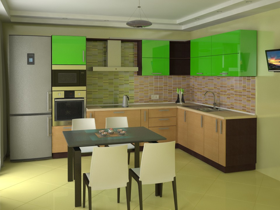 kitchen in 3d max vray image