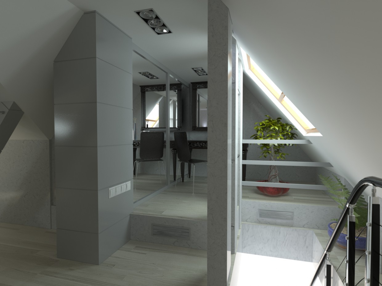 спальня на горищі спальня на горищі в 3d max vray зображення