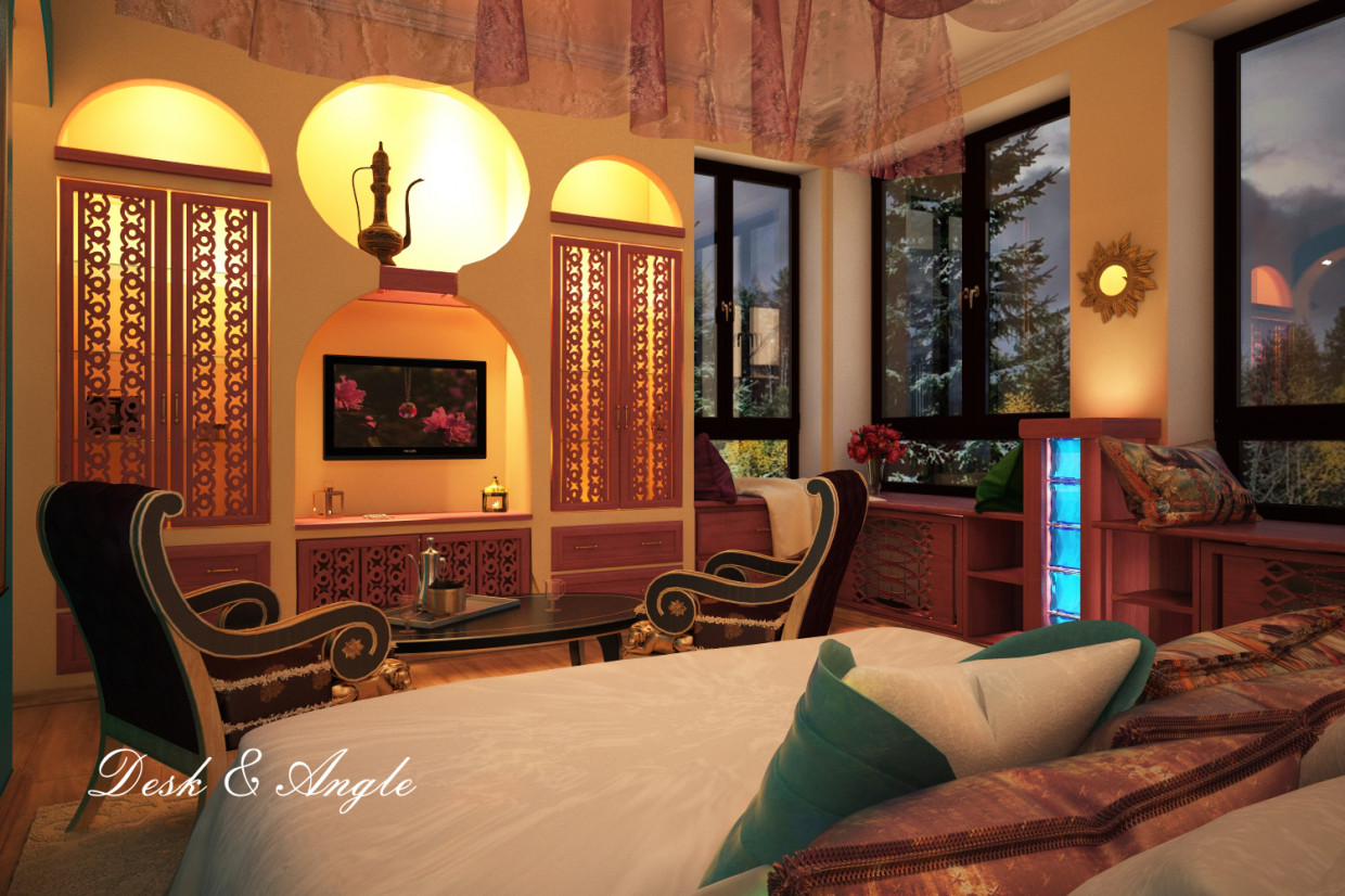 Bedroom "elephant" in a private home. in 3d max vray 3.0 image