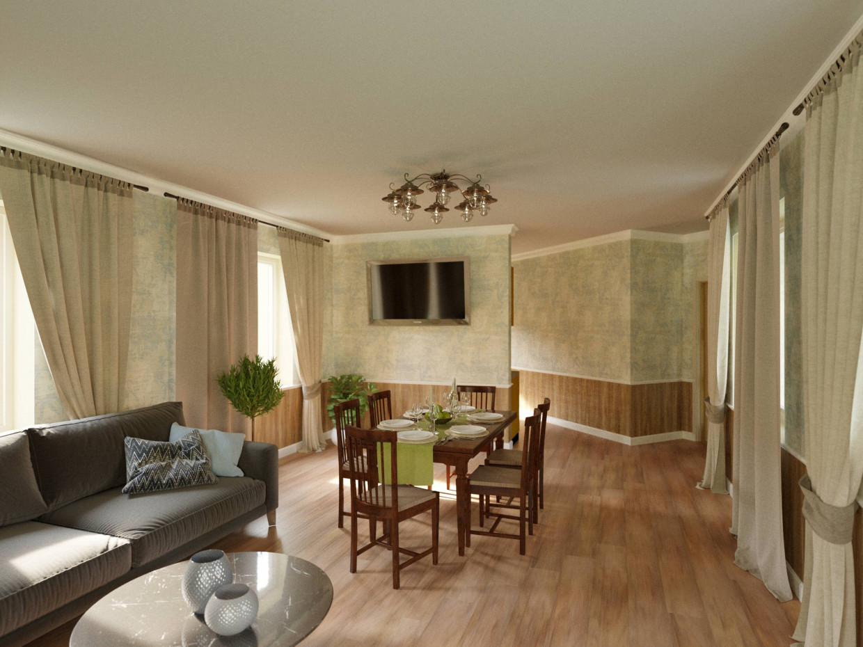Das Design der Zimmer im hotel in ArchiCAD corona render Bild