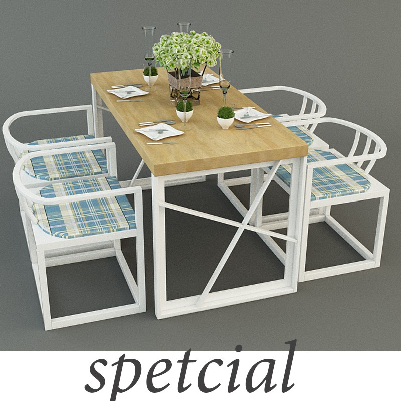 Mesa com cadeiras SPETCIAL TASARIM em 3d max vray imagem