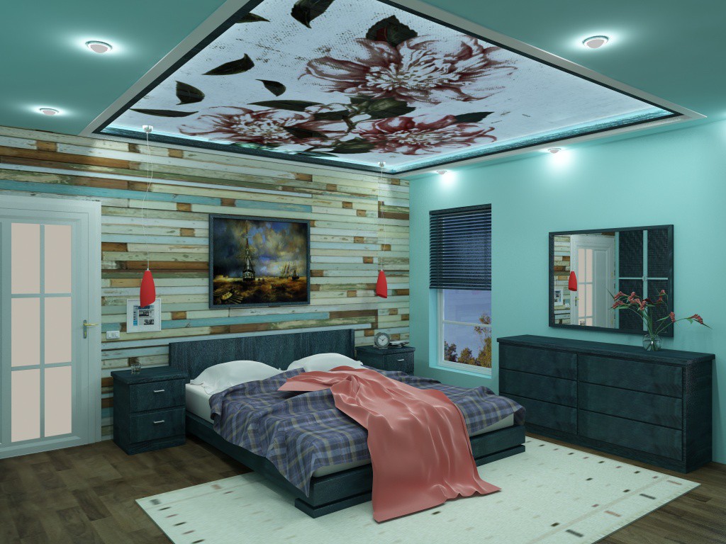 Schlafzimmer in 3d max vray Bild