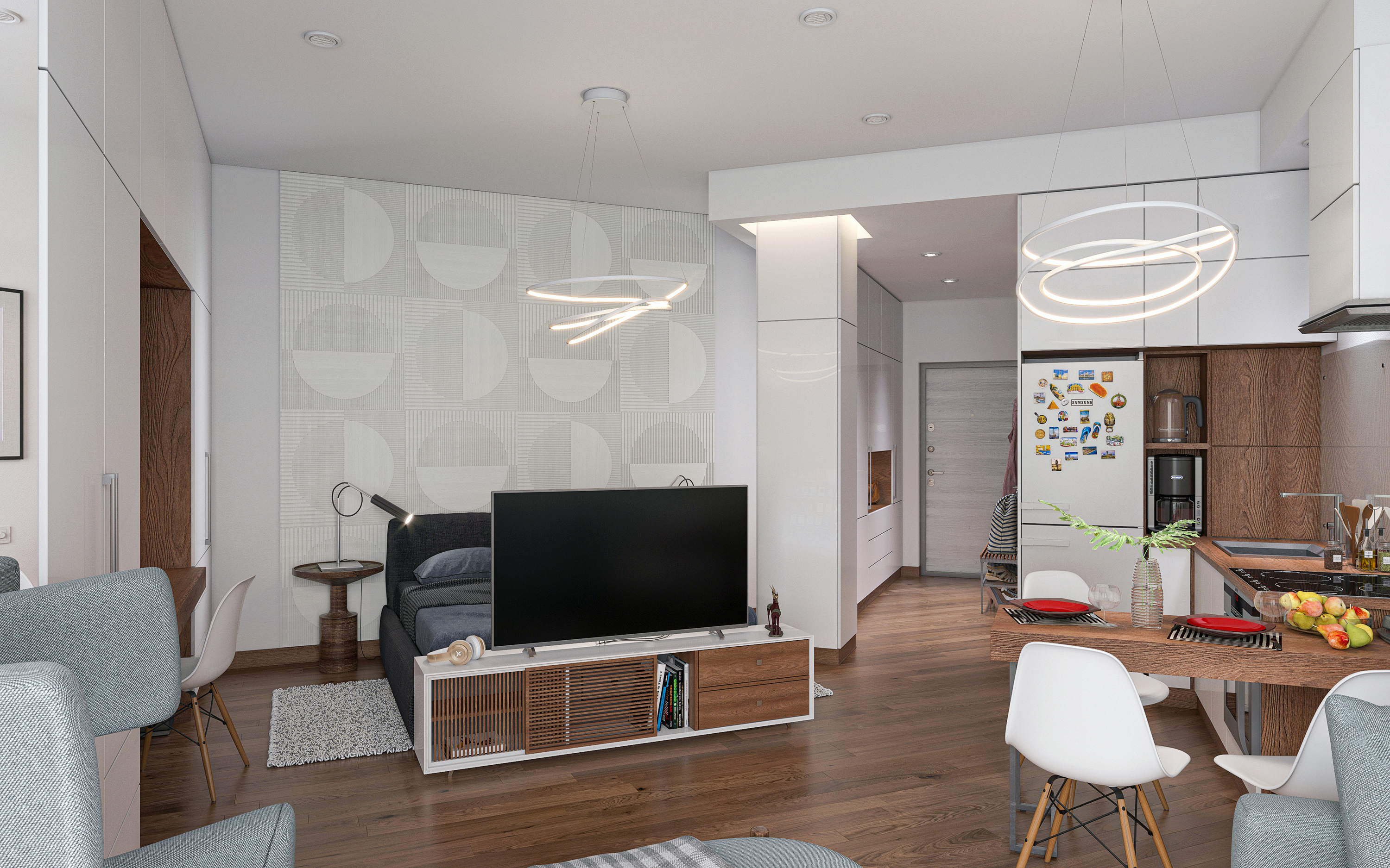imagen de Apartamento inteligente S38. en 3d max corona render