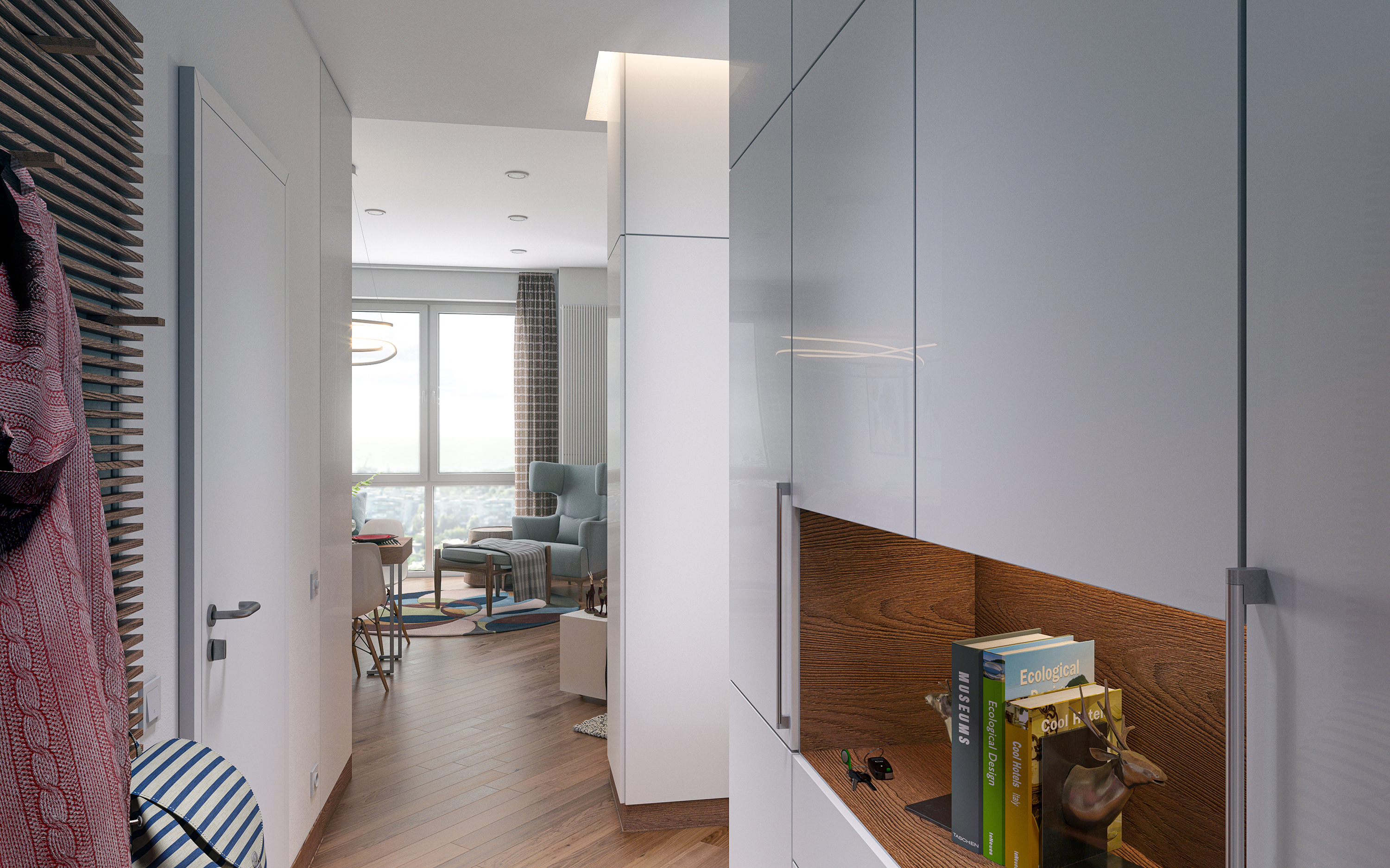 Smart apartment S38. in 3d max corona render image