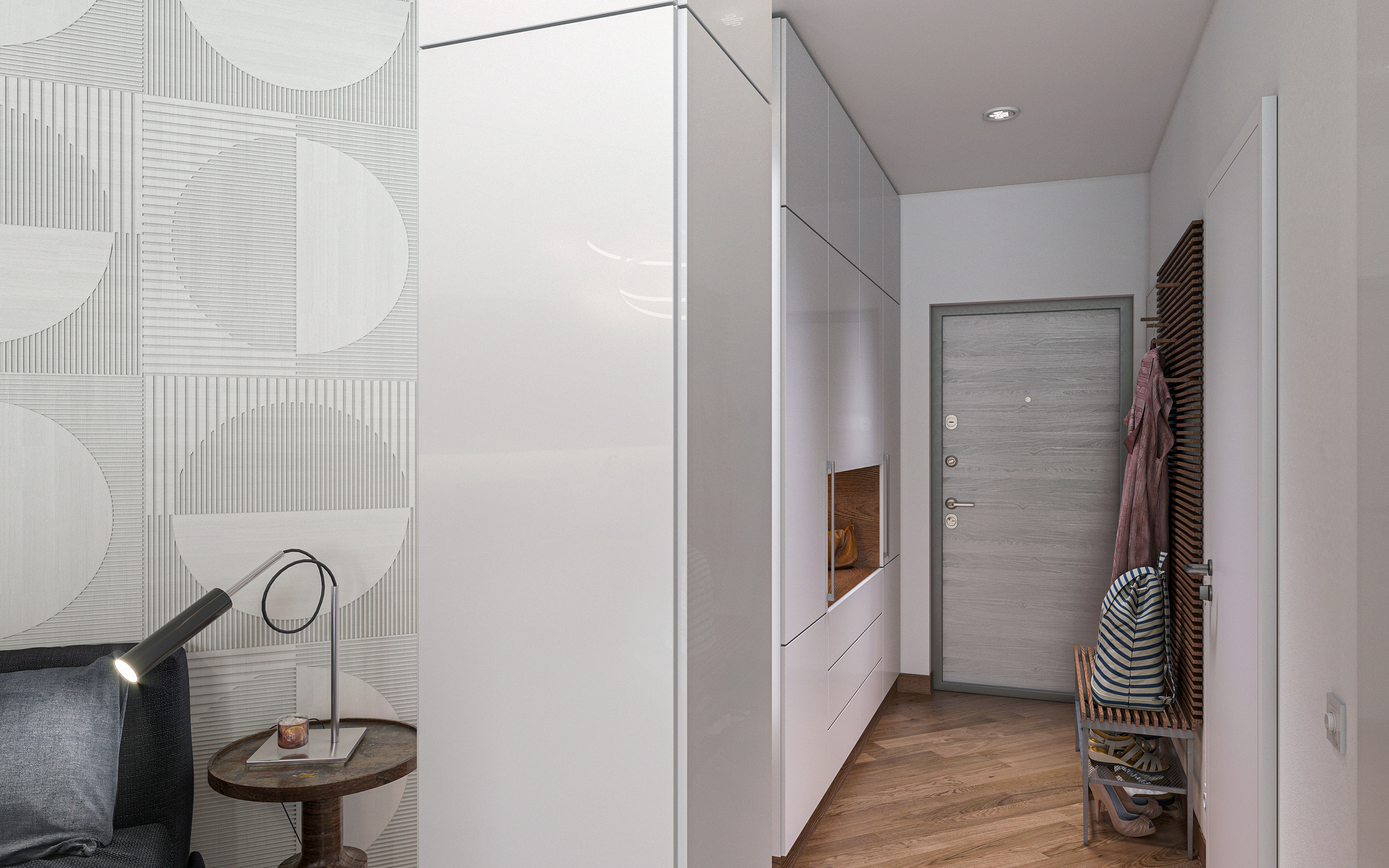 Intelligente Wohnung S38. in 3d max corona render Bild