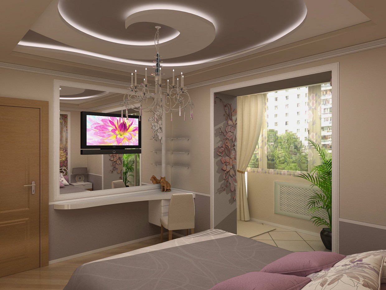 спальня спальня в 3d max vray изображение