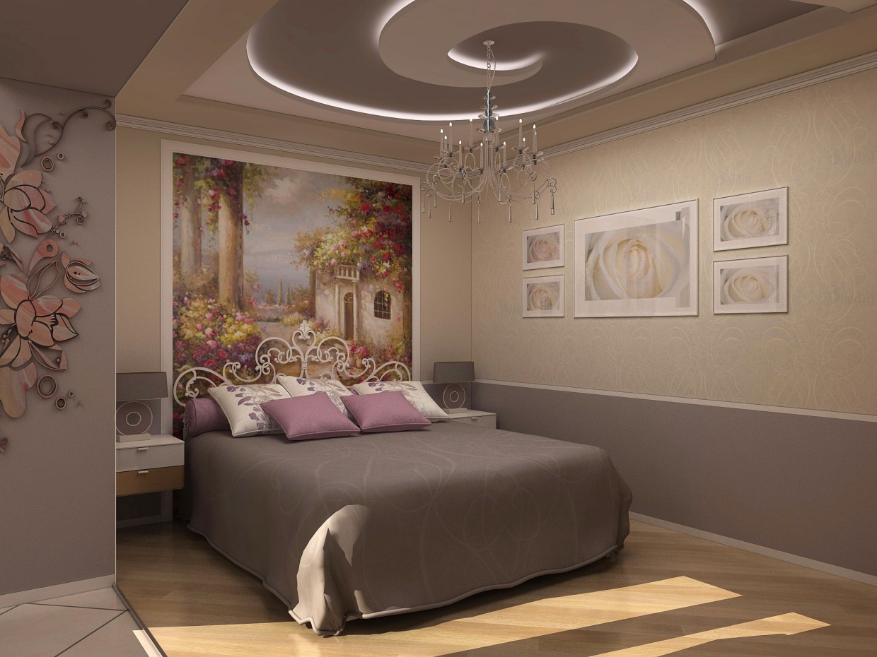 спальня спальня в 3d max vray изображение