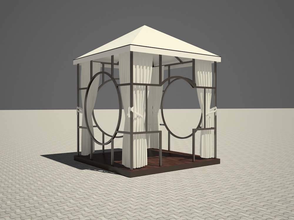 cenador de 3d max visualización 3D del proyecto en el cenador 3d max render vray 2.5 inna_s