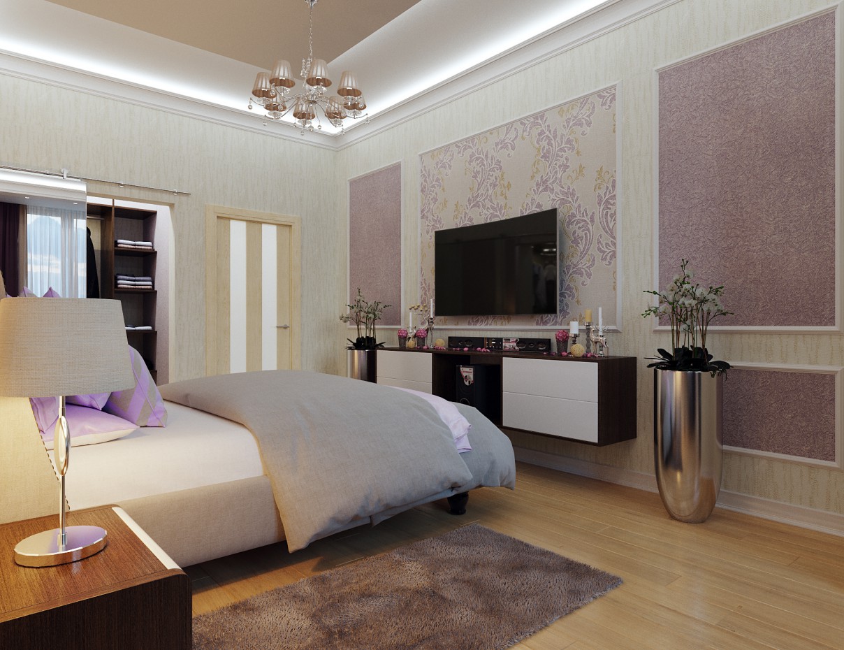 Спальня Спальня в 3d max corona render изображение
