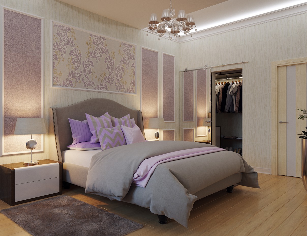 Спальня Спальня в 3d max corona render изображение