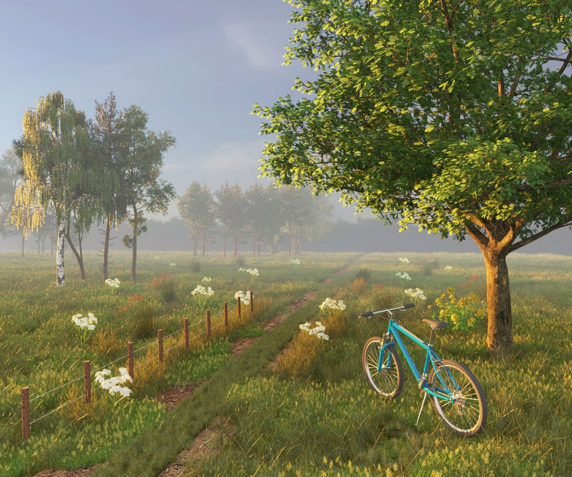 Caminata matutina imagen de Caminata matutina en 3d max vray 3.0