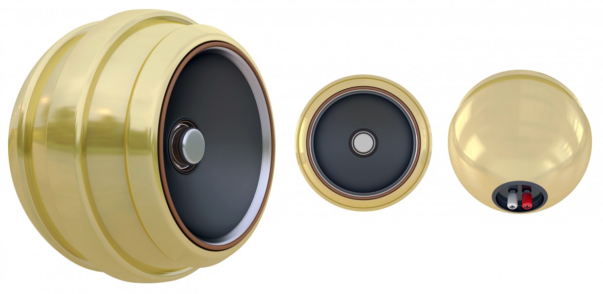 Sphere speakers in 3d max vray image