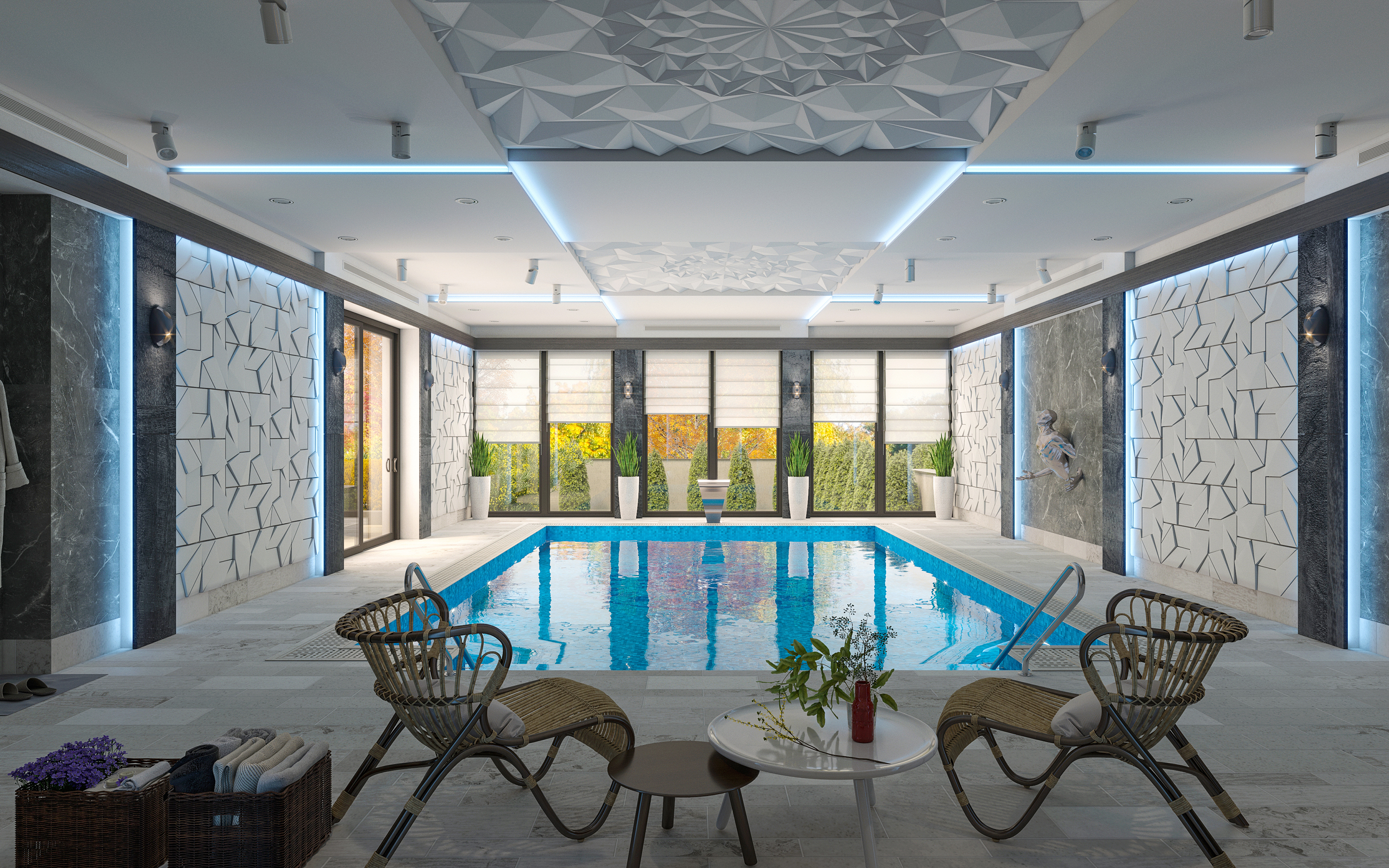 Swimming pool. in 3d max corona render image