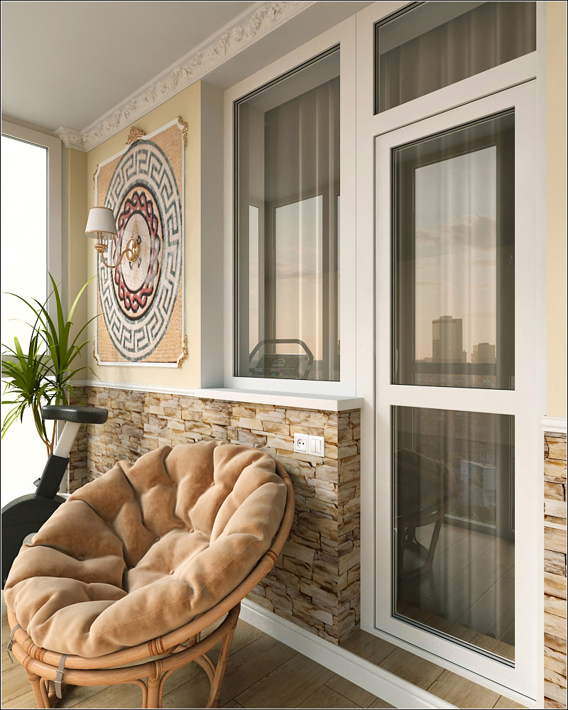 Design glazed balcony in Chernigov in 3d max vray 1.5 image