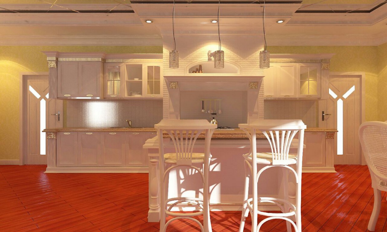 Classic kitchen in 3d max vray 2.0 image