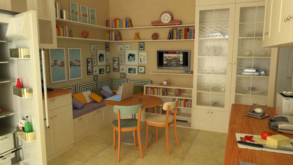 imagen de Cocina en 3d max vray