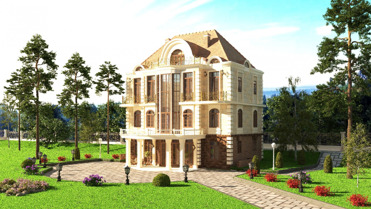 Country house Country house in 3d max vray 3.0 image