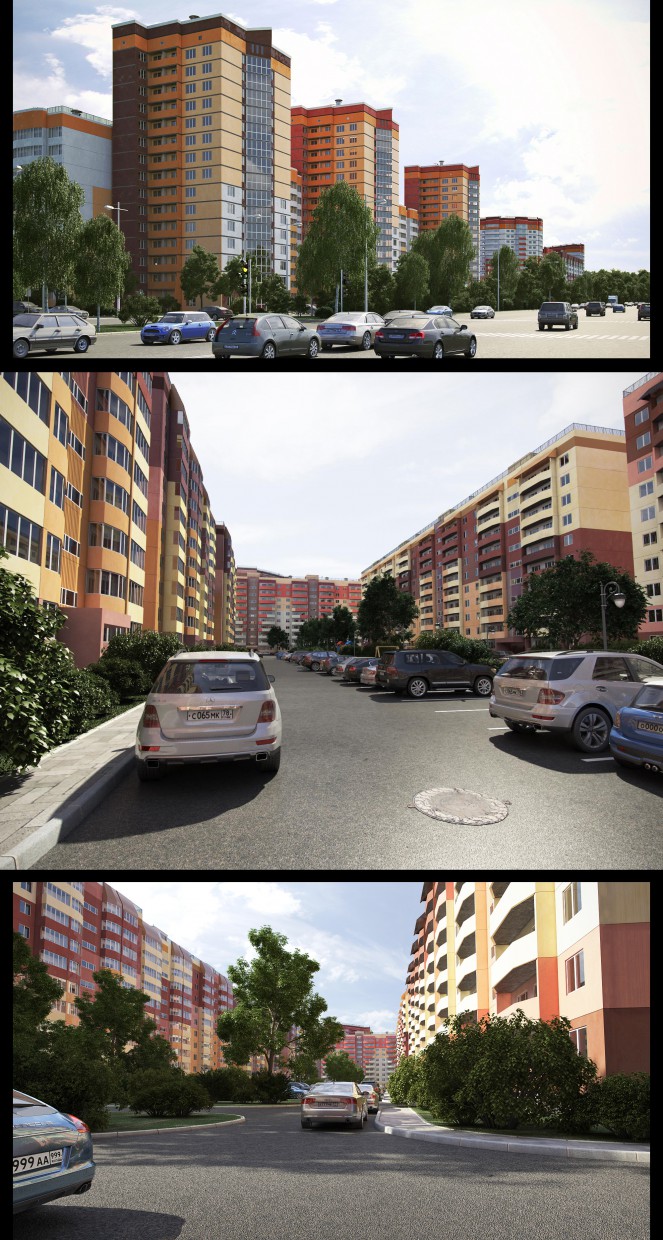आवासीय परिसर "Flotski" 3d max vray में प्रस्तुत छवि