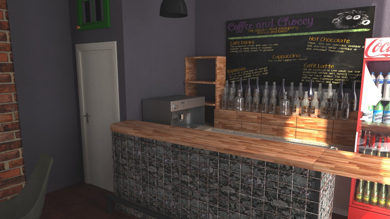 Bar in 3d max vray image