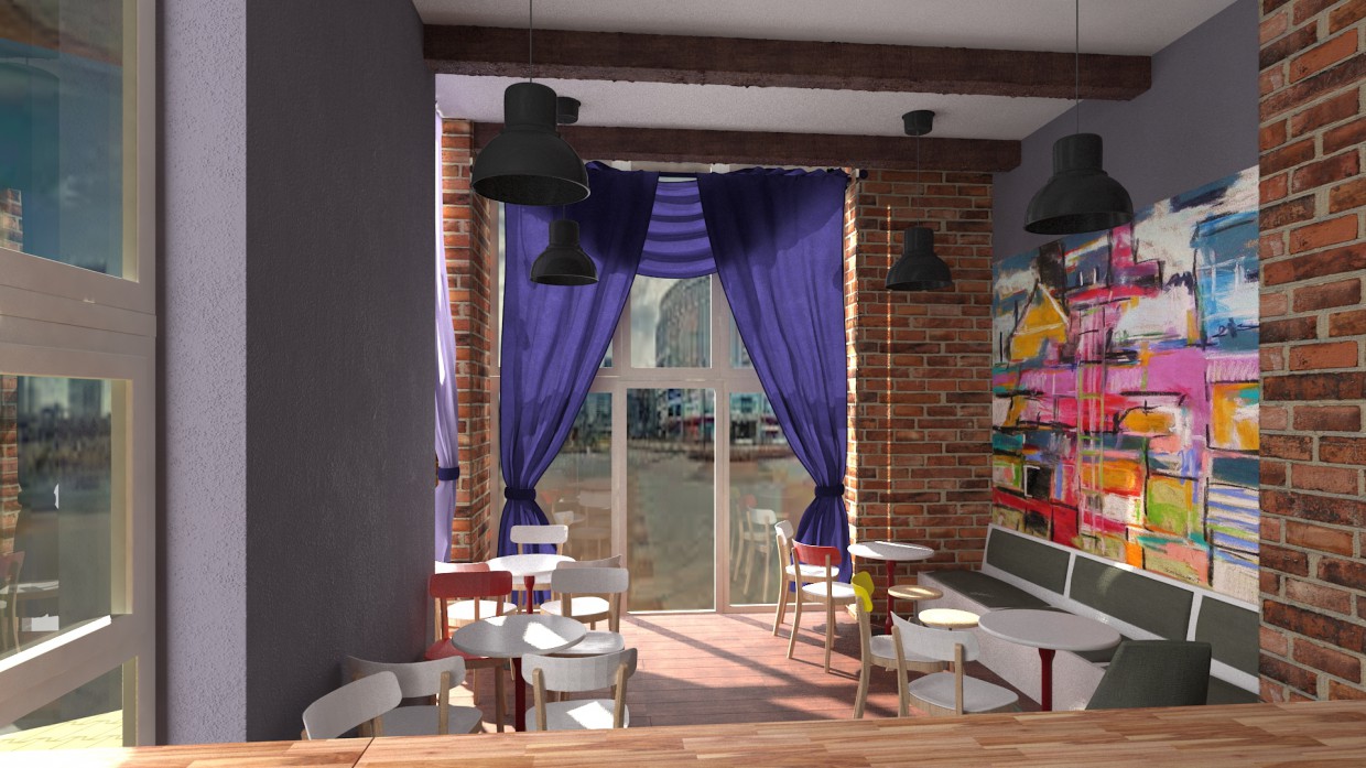 Bar Bar in 3d max vray image