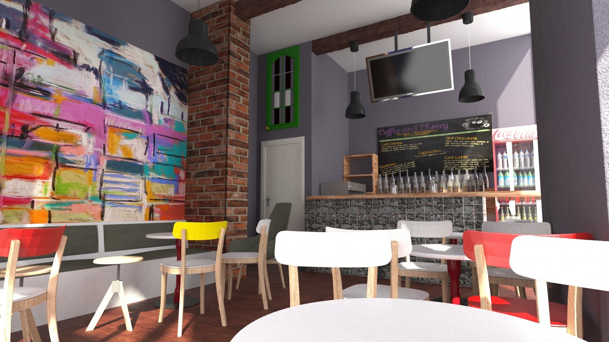 Bar Bar in 3d max vray image
