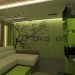 A sala verde em 3d max vray imagem