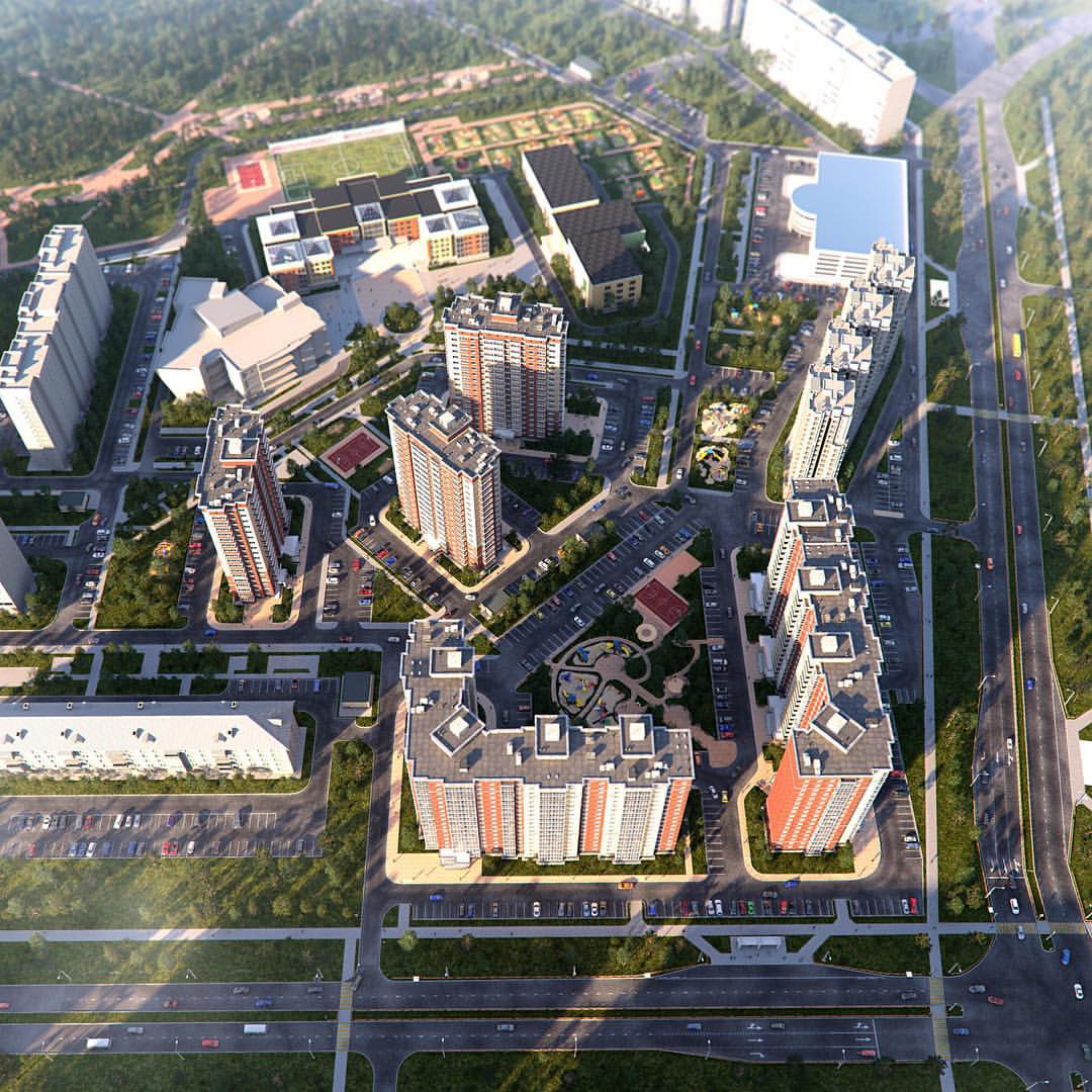 The residential complex "Cozy" The residential complex "Cozy" in 3d max corona render image