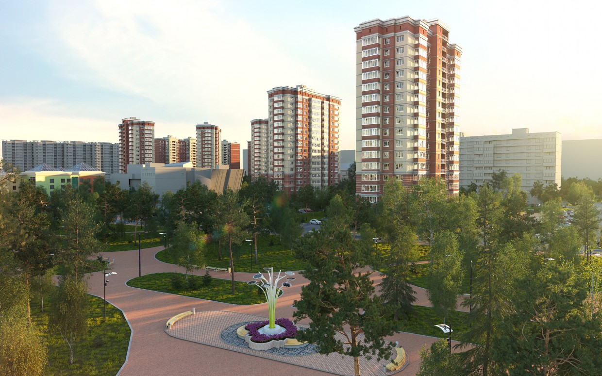 The residential complex "Cozy" The residential complex "Cozy" in 3d max corona render image