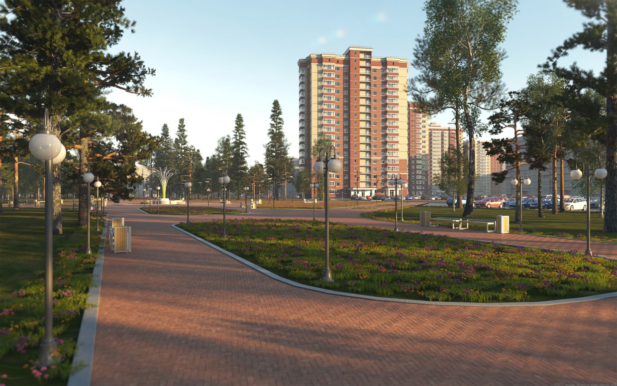 The residential complex "Cozy" The residential complex "Cozy" in 3d max corona render image