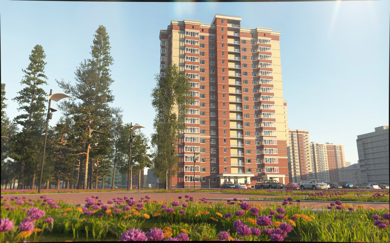 The residential complex "Cozy" The residential complex "Cozy" in 3d max corona render image