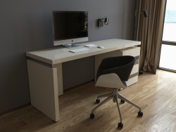 Visualization of a desk and a dressing table