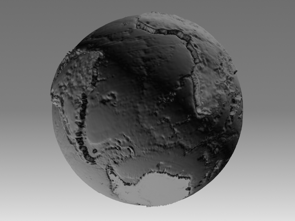 Mapamandi 3D to scale with topographic relief in 3d max mental ray image